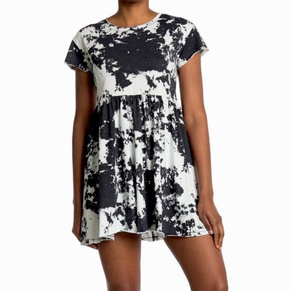 Abound Dresses New Abound Black White Tie Dye Women Short Sleeve